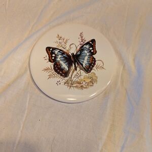 2/20$ Vintage Blue and Black Butterfly Ceramic Wall Plate